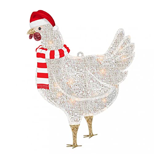 ?Alliwa? Weihnachten Anh鋘ger - Huhn mit Schal Huhn Deko Christbaumschmuck Harz Ornamente Weihnachtsschmuck f黵 Christbaum H鋘gende Weihnachtsschmuck f黵 Weihnachtsbaumdekoration (C) von Alliwa