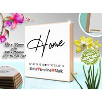 Home Holzschild Mit Gps Koordinaten Individuell Personalisiert Zum Hinstellen Oder Aufhängen Tolle Geschenkidee Home Holzschild Mit Gps Koordinaten Individuell Personalisiert Zum Hinstellen Oder Aufhängen Tolle Geschenkidee von AllmieDesign