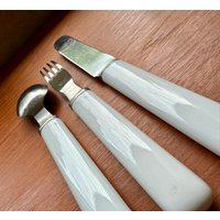 Boda Nova Besteck Weiß - 3 Tlg. Schweden Signe Persson-Melin Selten&top Zustand von AllmodernEtsy