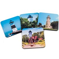 Set Von 4 Erie Leuchtturm Hartfaserplatte Untersetzer von Allmyadventures