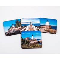 Set Von 4 Maine Leuchtturm Hartfaserplatte Untersetzer von Allmyadventures