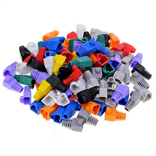 ALLNICE 10 Farbe 100 stücke rj45 Stiefel Abdeckung weichem Kunststoff ethernet netzwerkstecker Mantel kabelenden stecker Abdeckung Stiefel Kappe für rj45 von Allnice