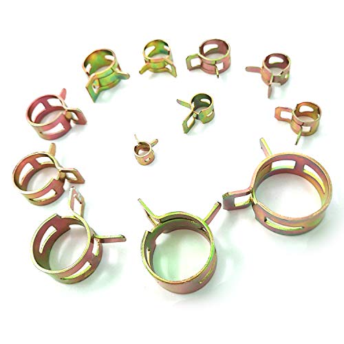 ALLNICE 12 Größe 120 Stücke 6-22mm Federschlauch Clips Kraftstoffleitung Wasserleitung Luftschlauch Silikon Vakuum Schlauchschelle Verschluss von Allnice