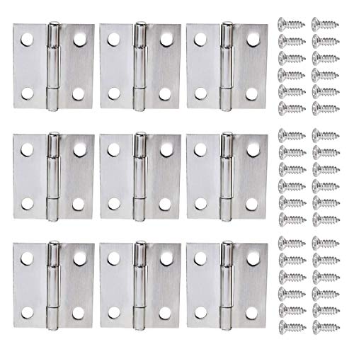 ALLNICE 30 Stücke 1 Zoll Faltstoß Scharniere Anschlüsse Edelstahl Mini Wohnmöbel Hardware Schrank Schrank Tür Schublade Scharniere mit 125 Stück Schrauben von Allnice