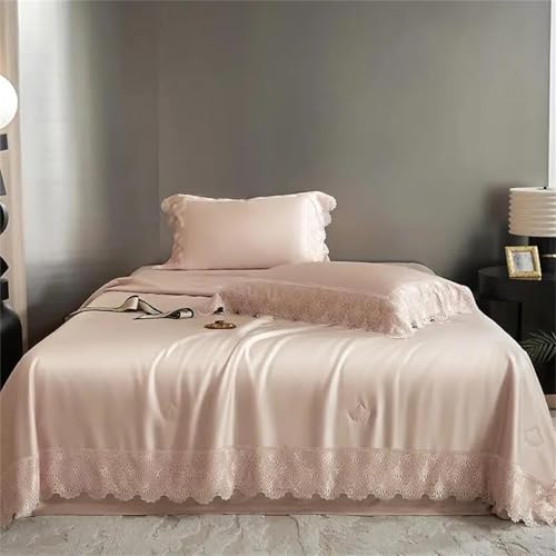 4-teiliges Bettwäsche-Set für Queen-Size-Bett, einfarbig, seidig weich, Tencel, mit atmungsaktivem Bettbezug und Kissenbezügen, Fadenzahl 800 4-teiliges Bettwäsche-Set für Queen-Size-Bett, einfarbig, seidig weich, Tencel, mit atmungsaktivem Bettbezug und Kissenbezügen, Fadenzahl 800 von Alloaone