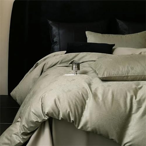 Alloaone 4-teiliges Luxus-Bettwäsche-Set aus langstapeliger Baumwolle mit hochdichter Satin-Textur, Fadenzahl 1000, Twillgewebe, einfarbiger Bettbezug und Laken Alloaone 4-teiliges Luxus-Bettwäsche-Set aus langstapeliger Baumwolle mit hochdichter Satin-Textur, Fadenzahl 1000, Twillgewebe, einfarbiger Bettbezug und Laken von Alloaone