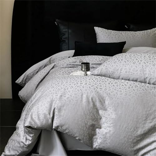 Alloaone 4-teiliges Luxus-Bettwäsche-Set aus langstapeliger Baumwolle mit hochdichter Satin-Textur, Fadenzahl 1000, Twillgewebe, einfarbiger Bettbezug und Laken Alloaone 4-teiliges Luxus-Bettwäsche-Set aus langstapeliger Baumwolle mit hochdichter Satin-Textur, Fadenzahl 1000, Twillgewebe, einfarbiger Bettbezug und Laken von Alloaone
