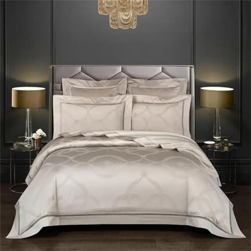 Alloaone Hochwertiges strukturiertes Bettwäsche-Set für Queen-Size-Bett, Fadenzahl 1000, luxuriöses 4-teiliges strukturiertes Bettwäsche-Set mit Bettdeckenbezug und Bettlaken Alloaone Hochwertiges strukturiertes Bettwäsche-Set für Queen-Size-Bett, Fadenzahl 1000, luxuriöses 4-teiliges strukturiertes Bettwäsche-Set mit Bettdeckenbezug und Bettlaken von Alloaone