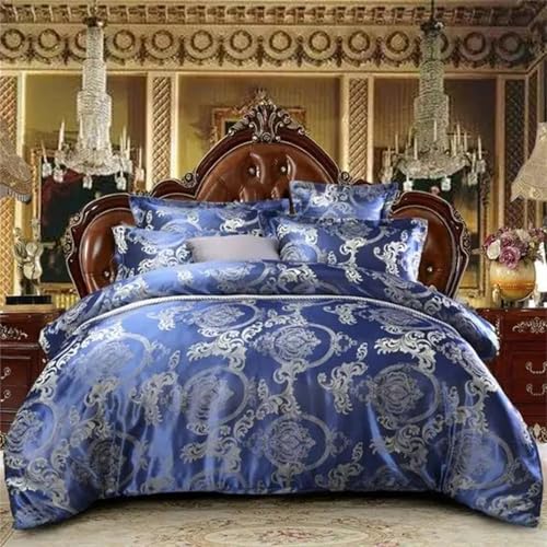 Alloaone Luxuriöses Hochzeits-Bettwäsche-Set, Fadenzahl 1200, Satin, bestickt, 4-teilig, Reisweiß Alloaone Luxuriöses Hochzeits-Bettwäsche-Set, Fadenzahl 1200, Satin, bestickt, 4-teilig, Reisweiß von Alloaone