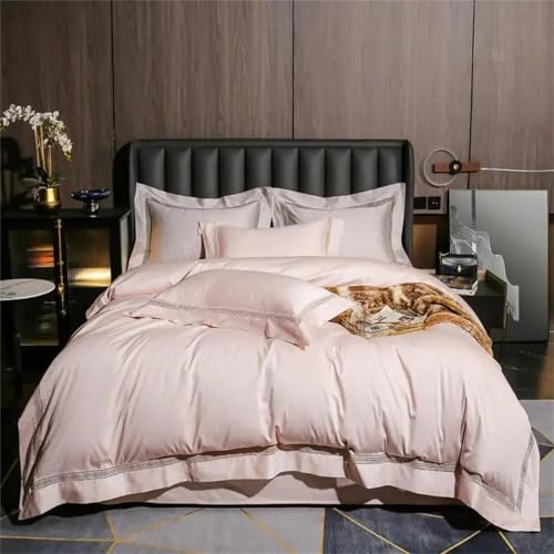 Alloaone Queen-Size-King-Size-Bettwäsche, 1000 Fadenzahl, Baumwolle, 4-teilig, hypoallergen, weich, elegant, Hotelqualität, Twillgewebe, Bettbezug und Kissenbezüge Alloaone Queen-Size-King-Size-Bettwäsche, 1000 Fadenzahl, Baumwolle, 4-teilig, hypoallergen, weich, elegant, Hotelqualität, Twillgewebe, Bettbezug und Kissenbezüge von Alloaone
