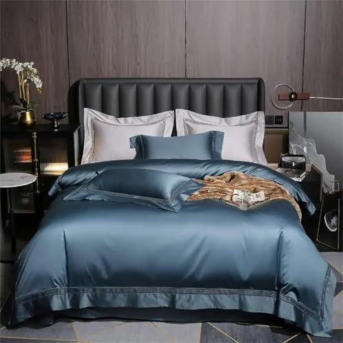 Alloaone Queen-Size-King-Size-Bettwäsche, Premium-Baumwolle, Fadenzahl 1000, 4-teilig, hypoallergen, weich, elegant, Hotelqualität, Twillgewebe, Bettbezug und Kissenbezüge Alloaone Queen-Size-King-Size-Bettwäsche, Premium-Baumwolle, Fadenzahl 1000, 4-teilig, hypoallergen, weich, elegant, Hotelqualität, Twillgewebe, Bettbezug und Kissenbezüge von Alloaone