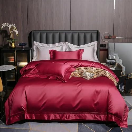 Alloaone Queen-Size-King-Size-Bettwäsche, Premium-Baumwolle, Fadenzahl 1000, 4-teilig, hypoallergen, weich, elegant, Hotelqualität, Twillgewebe, Bettbezug und Kissenbezüge Alloaone Queen-Size-King-Size-Bettwäsche, Premium-Baumwolle, Fadenzahl 1000, 4-teilig, hypoallergen, weich, elegant, Hotelqualität, Twillgewebe, Bettbezug und Kissenbezüge von Alloaone