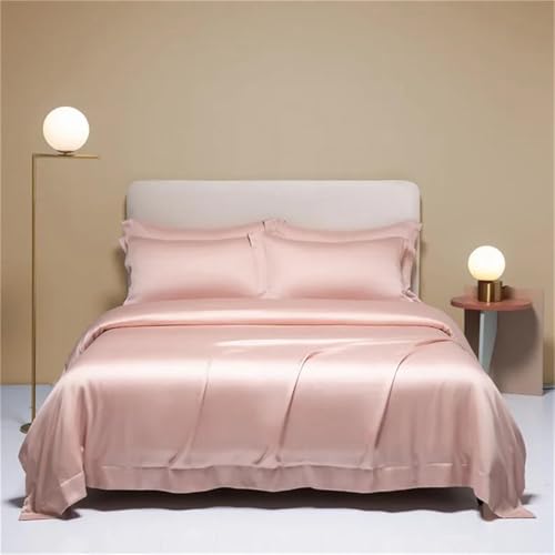 Bettwäsche-Set für Queen-Size-Bett, einfarbig, Naturseide, 4-teilig, Bettbezug und Kissenbezug Bettwäsche-Set für Queen-Size-Bett, einfarbig, Naturseide, 4-teilig, Bettbezug und Kissenbezug von Alloaone