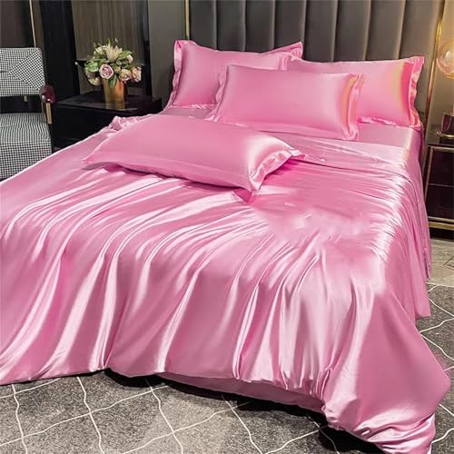 Bettwäsche-Set für Queen-Size-Bett, einfarbig, seidenähnlich, 3-teilig, mit Daunenalternative, Bettbezug und Kissenbezügen, luxuriöses Polyestergewebe Bettwäsche-Set für Queen-Size-Bett, einfarbig, seidenähnlich, 3-teilig, mit Daunenalternative, Bettbezug und Kissenbezügen, luxuriöses Polyestergewebe von Alloaone