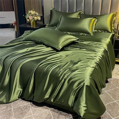 Bettwäsche-Set für Queen-Size-Bett, einfarbig, seidenähnlich, 3-teilig, mit Daunenalternative, Bettbezug und Kissenbezügen, luxuriöses Polyestergewebe Bettwäsche-Set für Queen-Size-Bett, einfarbig, seidenähnlich, 3-teilig, mit Daunenalternative, Bettbezug und Kissenbezügen, luxuriöses Polyestergewebe von Alloaone