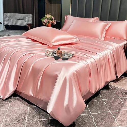 Bettwäsche-Set für Queen-Size-Bett, einfarbig, seidenähnlich, 3-teilig, mit Daunenalternative, Bettbezug und Kissenbezügen, luxuriöses Polyestergewebe Bettwäsche-Set für Queen-Size-Bett, einfarbig, seidenähnlich, 3-teilig, mit Daunenalternative, Bettbezug und Kissenbezügen, luxuriöses Polyestergewebe von Alloaone