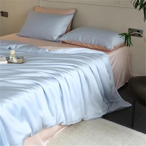 Queen-Size-Bettwäsche-Set aus Seide, 4-teilig, 22 mm, Bettlaken und Kissenbezüge für Haar und Haut Queen-Size-Bettwäsche-Set aus Seide, 4-teilig, 22 mm, Bettlaken und Kissenbezüge für Haar und Haut von Alloaone