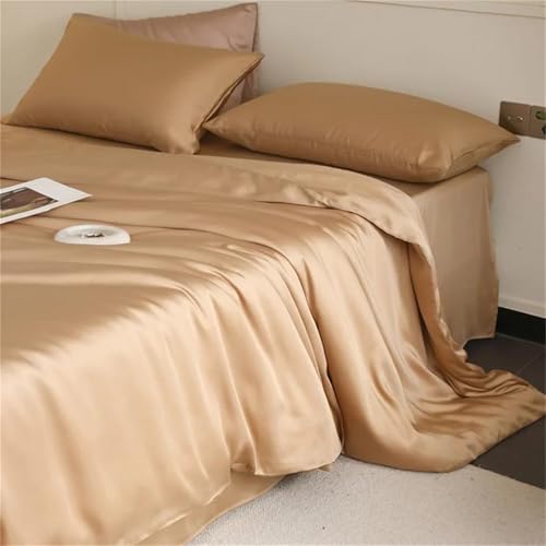 Queen-Size-Bettwäsche-Set aus Seide, 4-teilig, 22 mm, Bettlaken und Kissenbezüge für Haar und Haut Queen-Size-Bettwäsche-Set aus Seide, 4-teilig, 22 mm, Bettlaken und Kissenbezüge für Haar und Haut von Alloaone