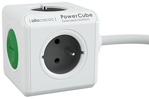 Powercube Extended 4 Steckdosen FR + Schalter von Allocacoc