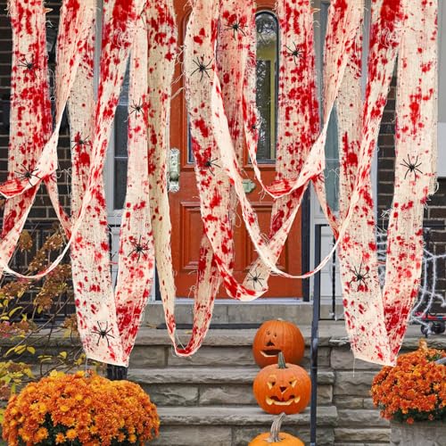 Allony Mullbinden Halloween, Halloween Deko Leiche, Halloween Party Deko, Halloween Deko Gruselig, Halloween Accessoires, Mehrfach Verwendbar, Realistischer Effekt, 15M Allony Mullbinden Halloween, Halloween Deko Leiche, Halloween Party Deko, Halloween Deko Gruselig, Halloween Accessoires, Mehrfach Verwendbar, Realistischer Effekt, 15M von Allony