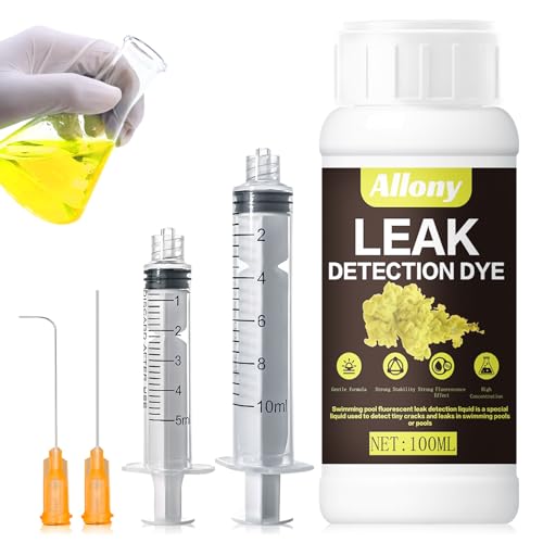 Allony Universelle Lecksuche, Wasserfärbemittel zur Leckageortung, Lecksuche Pool, Wird in Klimaanlagen, Schwimmbädern, Spas, Rohren, Dächern und Kfz-Detektorfarbstoffen Verwendet Mit Spritze Allony Universelle Lecksuche, Wasserfärbemittel zur Leckageortung, Lecksuche Pool, Wird in Klimaanlagen, Schwimmbädern, Spas, Rohren, Dächern und Kfz-Detektorfarbstoffen Verwendet Mit Spritze von Allony