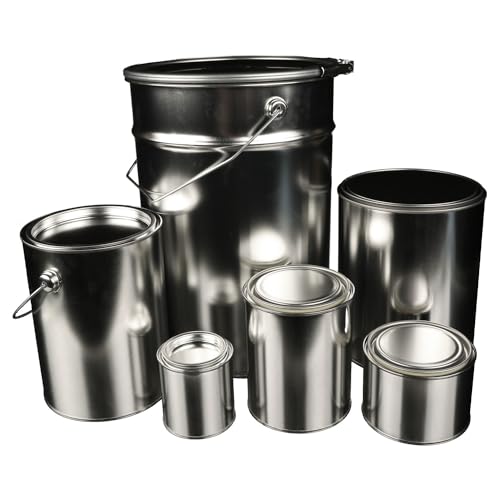 Leerdose, Blechdose, Farbdose, Lackdose - aus Weißblech - zur Abfüllung von Lacken & Farben (inkl. Deckel) (1 Liter (korrosionsgeschützt)) von AllorA