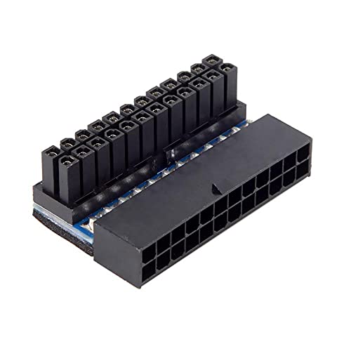 Allowish 2 Teile/los ATX 24Pin 90 grad 24 pin auf 24pin Netzstecker Adapter Motherboard Power Steckverbinder Modular für Netzkabel von Allowish