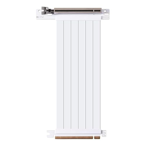 Allowish Full Speed 3.0 PCIE X16 Riser-Kabel, Grafikkarten-Verlängerungskabel, GPU, PCI-E, flexibel, geschirmt, Extender (80 cm, 90 Grad weiß) von Allowish