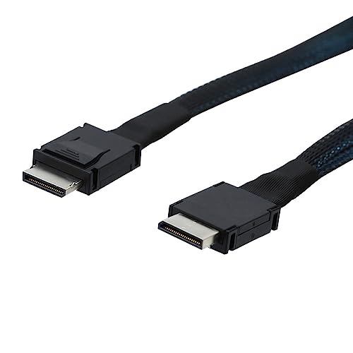 Allowish Hochgeschwindigkeits PCIE Oculink SFF 8611 auf Mini SAS SFF-8611 4I Serverkabel (100 cm) von Allowish