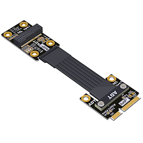 Allowish Mini Pcie auf M.2 Key A.E Wireless Netzwerkkarten-Verlängerungsadapterkabel, rechtwinklig, MINIPCIE 4.0 auf M2 WiFi-Konverterkabel (30 cm, R65SL4.0) von Allowish