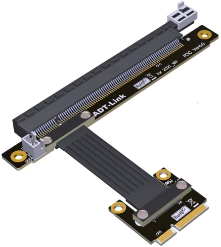 Allowish Mini Pcie auf PCIE X16 Wireless Netzwerkkarte Adapter Verlängerungskabel PCIE4.0 (10CM, R63JC 4.0) von Allowish