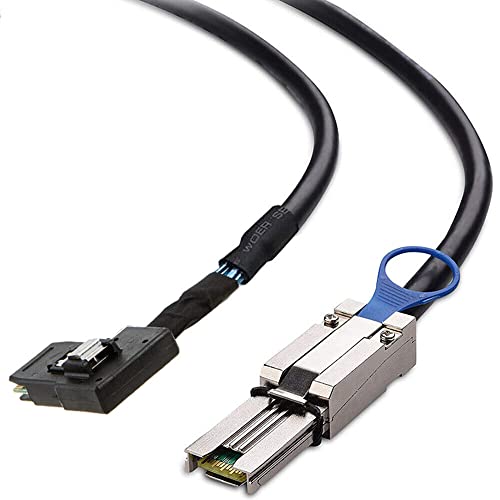 Allowish Mini SAS SFF-8087 Right to SAS SFF-8088 Server high-Speed Connection Cable (0.5m,Black) von Allowish