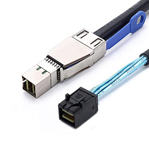 Allowish Mini SAS SFF-8644 with IC to SAS SFF-8643 Server Connection Cable (2m,Black) von Allowish