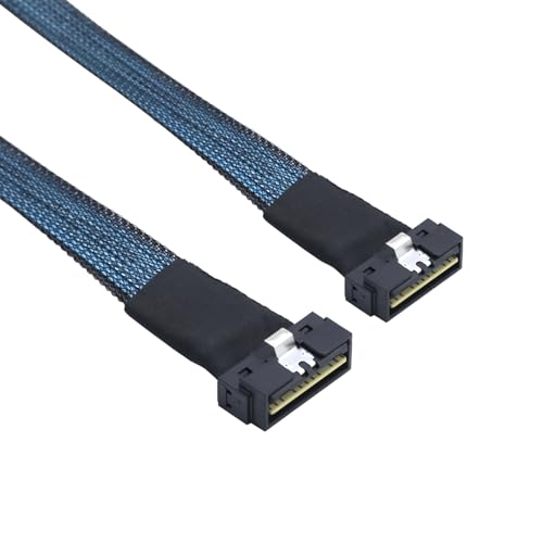Allowish PCI-E Slimline SAS 4.0 LP Low Profile SFF-8654 8i 74pin Host to LP SFF-8654 74pin Slim SAS Target Cable (1m) von Allowish