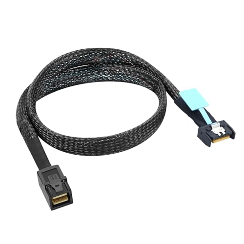 Allowish PCIE Slimline SFF-8654 MCIO 4I 4X 38-polig auf SAS HD SFF-8643 unterstützt PCIe Gen5 Serveradapterkabel (0,5 m) von Allowish