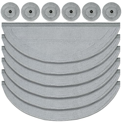 12 Stück Wischtücher Set für Roborock Saros 10 Saugroboter, 6 Wischtuch und 6 Seitenwischer, Silberionen Mikrofaser VibraRise 4.0 Wischsystem Zubehör von Alloytool