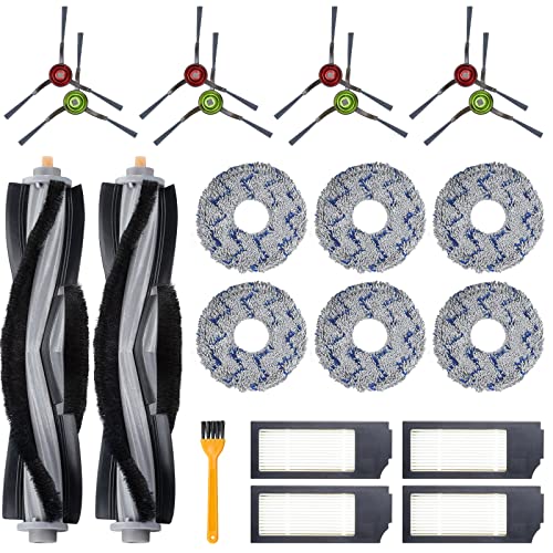 21 Stück Zubehör für Ecovacs Deebot X1 Omni / X1 e Omni / X1 Turbo Staubsauger Ersatzteile 2 Hauptbürste 4 Filter 8 Seitenbürsten 6 Wischtücher 1 Werkzeug von Alloytool