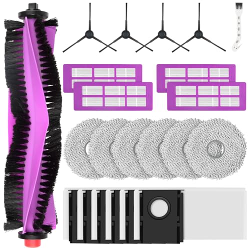22 Stück Zubehörset für Eureka J15 Pro Ultra Saugroboter mit 1 Hauptbürste 6 Wischtücher 4 HEPA Filter 6 Staubbeutel 4 Seitenbürsten 1 Reinigungsbürste von Alloytool