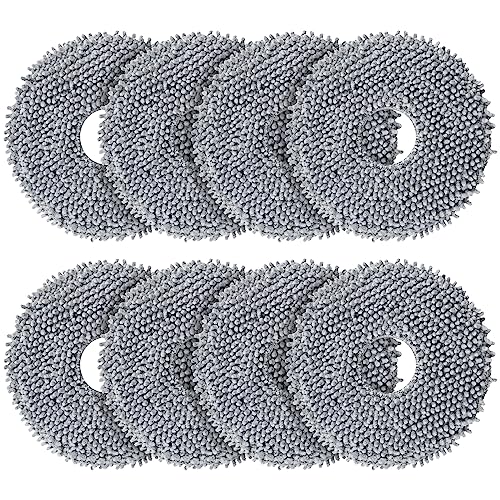 8 Stück Wischtücher Ersatzteile für Roborock Saros 10R / Q Revo/Qrevo MaxV/Qrevo Master/Qrevo Slim/Qrevo Pro/Qrevo S/Qrevo Curve Roboter Staubsauger, Spin Reinigungspads Ersatzzubehör Set von Alloytool