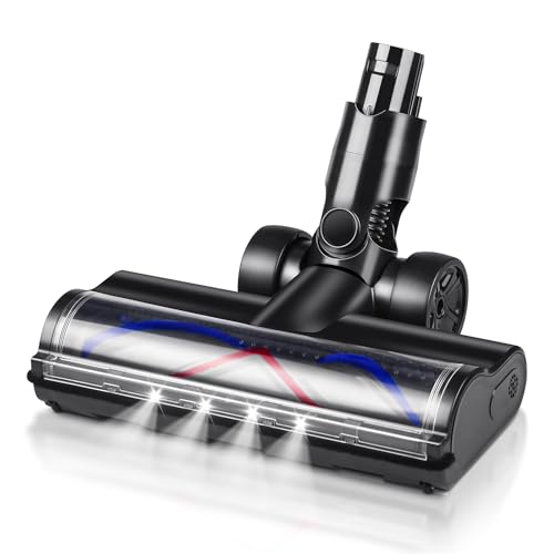 Ersatzkopf für Dyson V6 DC58 DC59 DC61 DC62 DC72 DC74 Akku-Staubsauger, V-förmige Turbo-Borsten-Rollbürste mit LED-Scheinwerfer, geeignet für Hartholzböden und Teppiche von Alloytool
