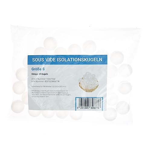 Allpax 40 Sous Vide Kugeln, Durchmesser 38 mm, Isolationskugeln - Material: Polypropylen - Gegen Wärme- und Verdunstungsverlust von Allpax