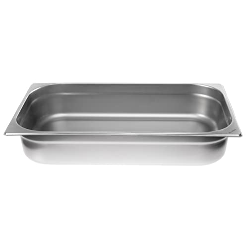 Allpax GN Behälter 1/1 Edelstahl - Höhe 100 mm - lebensmittelechter & hitzebeständiger Gastronormbehälter, zum Abtropfen oder als Gareinsatz im Chafing Dish von Allpax