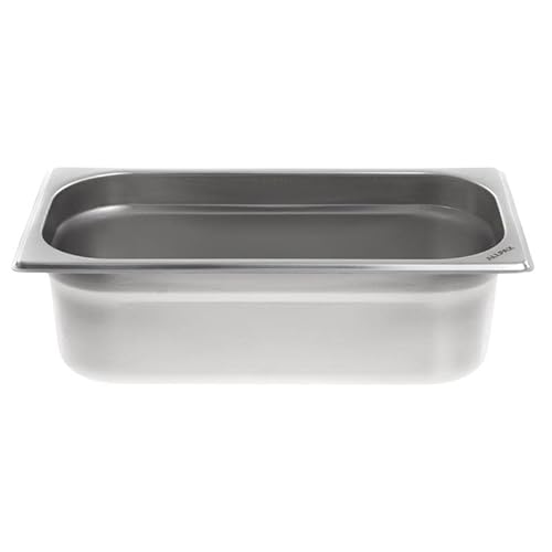 Allpax GN Behälter 1/3 Edelstahl - Höhe 100 mm - lebensmittelechter & hitzebeständiger Gastronormbehälter, zum Abtropfen oder als Gareinsatz im Chafing Dish von Allpax