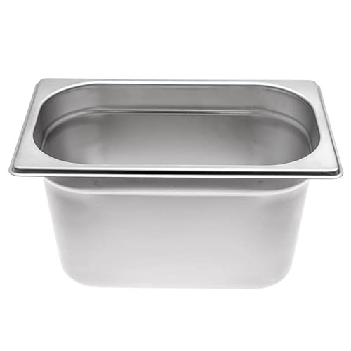 Allpax GN Behälter 1/4 Edelstahl - Höhe 150 mm - lebensmittelechter & hitzebeständiger Gastronormbehälter, zum Abtropfen oder als Gareinsatz im Chafing Dish von Allpax