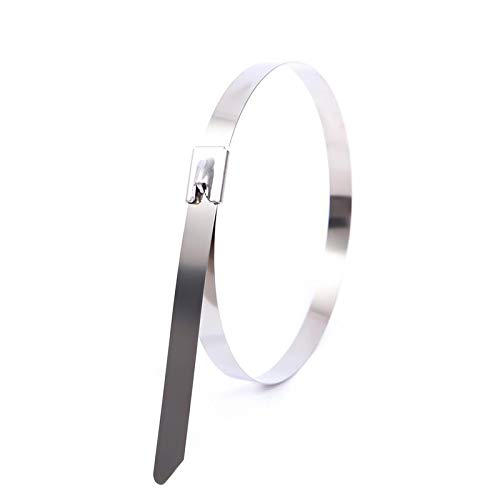 Allpax Kabelbinder aus Edelstahl Länge 200 mm, Breite 7,9 mm - 100 Stück - Silber - hitze- und kältebeständig - Verschiedene Längen und Breiten erhältlich Allpax Kabelbinder aus Edelstahl Länge 200 mm, Breite 7,9 mm - 100 Stück - Silber - hitze- und kältebeständig - Verschiedene Längen und Breiten erhältlich von Allpax