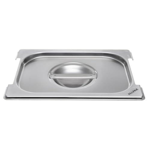 Deckel für GN Behälter 1/4 aus Edelstahl - mit Aussparung für Fallgriffe von Allpax