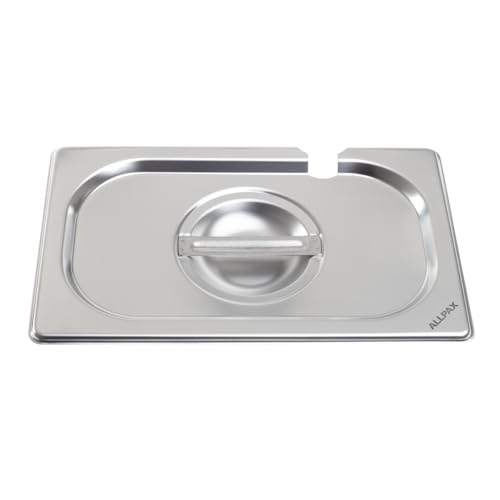 Deckel für GN Behälter 1/4 aus Edelstahl - mit Löffelaussparung Deckel für GN Behälter 1/4 aus Edelstahl - mit Löffelaussparung von Allpax