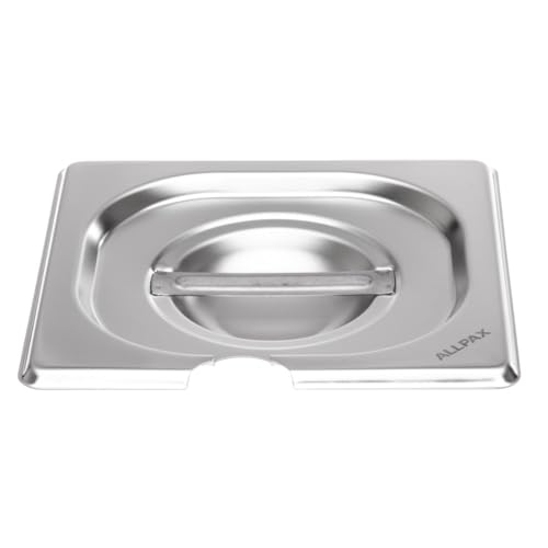 Deckel für GN Behälter 1/6 aus Edelstahl - mit Löffelaussparung von Allpax