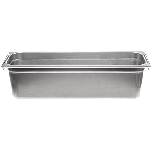 Allpax GN Behälter 2/4 Edelstahl - Höhe 150 mm - mit Griffe - lebensmittelechter & hitzebeständiger Gastronormbehälter, zum Abtropfen oder als Gareinsatz im Chafing Dish von Allpax