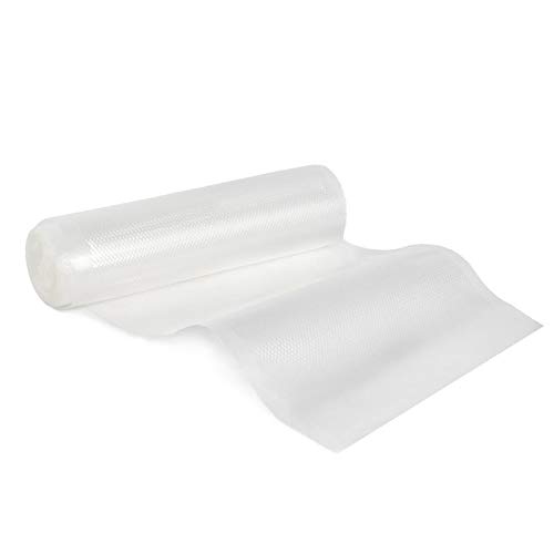 Allpax Vakuumrollen 2er Set, je 6 m x 25 cm, 2 BPA-freie Rollen für individuellen Zuschnitt, passend für alle Vakuumierer, sehr stark & reißfest mit 105 µm Dicke von Allpax